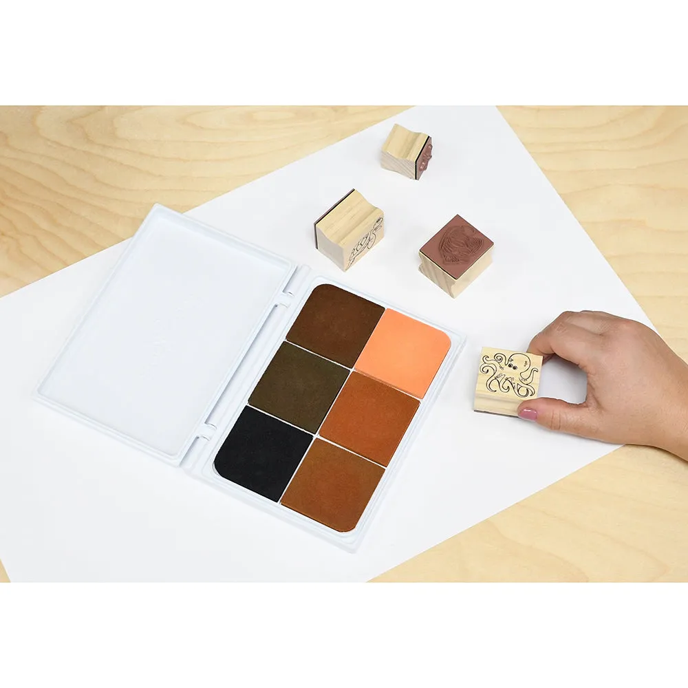 6-in-1 Skin Tones Jumbo Washable Stamp Pad
