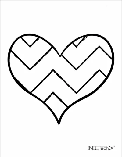 Adult Coloring book with stress relieving Heart patterns
