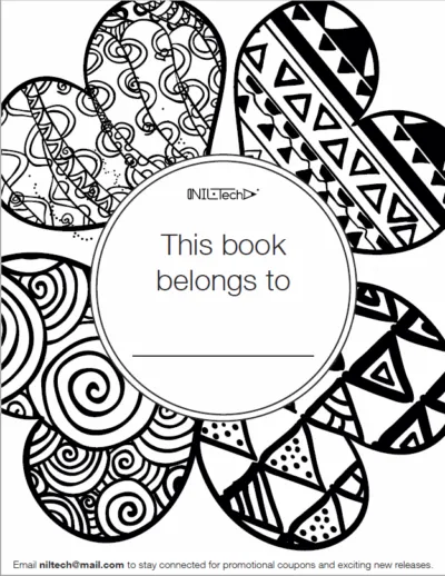 Adult Coloring book with stress relieving Heart patterns