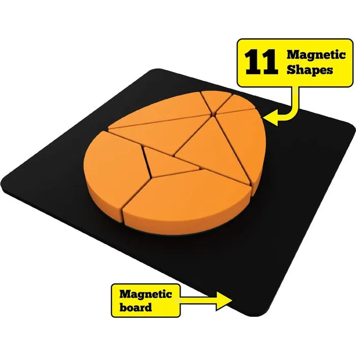 Brain Booster Type 3 (Senior) - 56 puzzles designed to boost intelligence - with Magnetic shapes, Magnetic Board, Puzzle Book and Solution Book