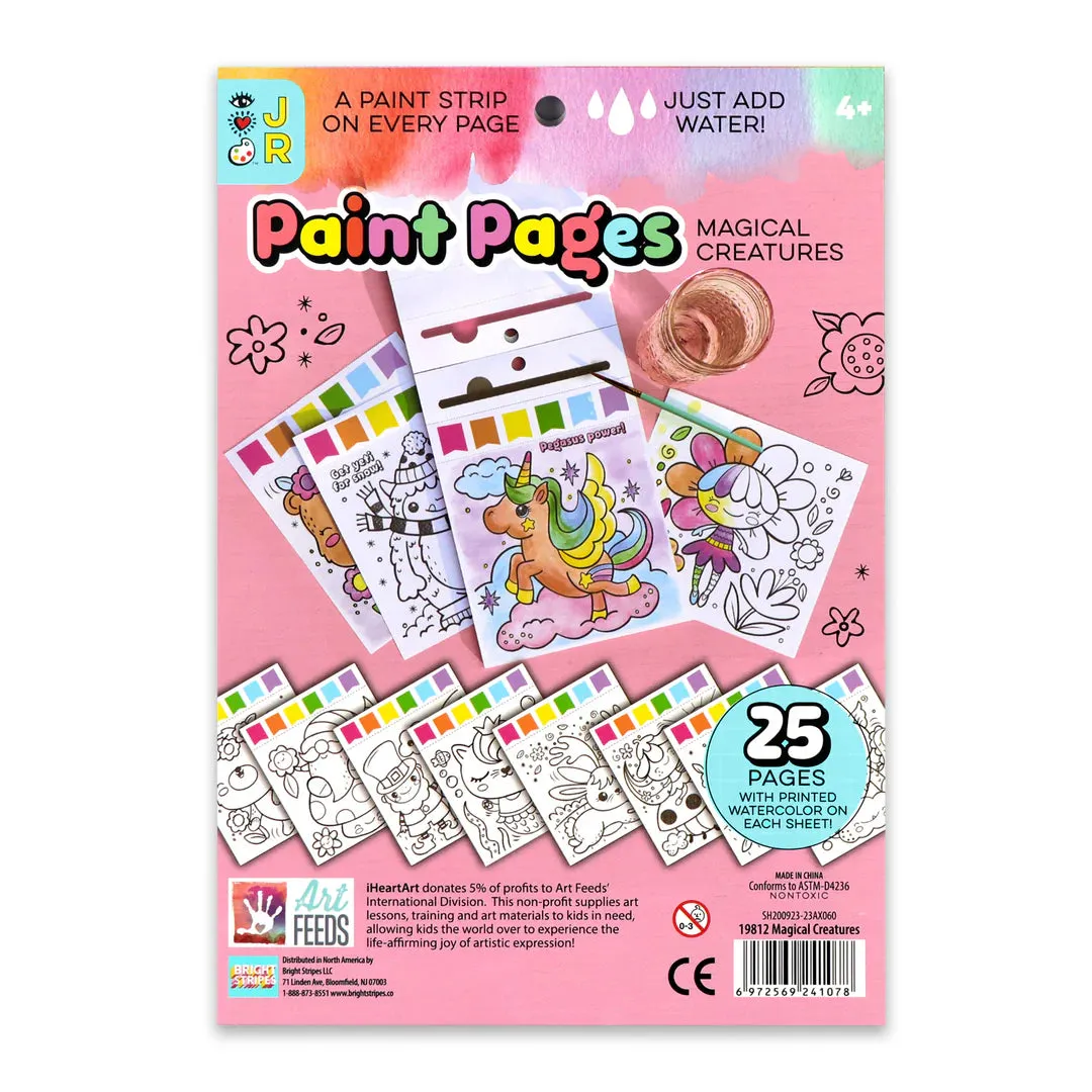 Bright Stripes - Paint Pages - Magical Creatures