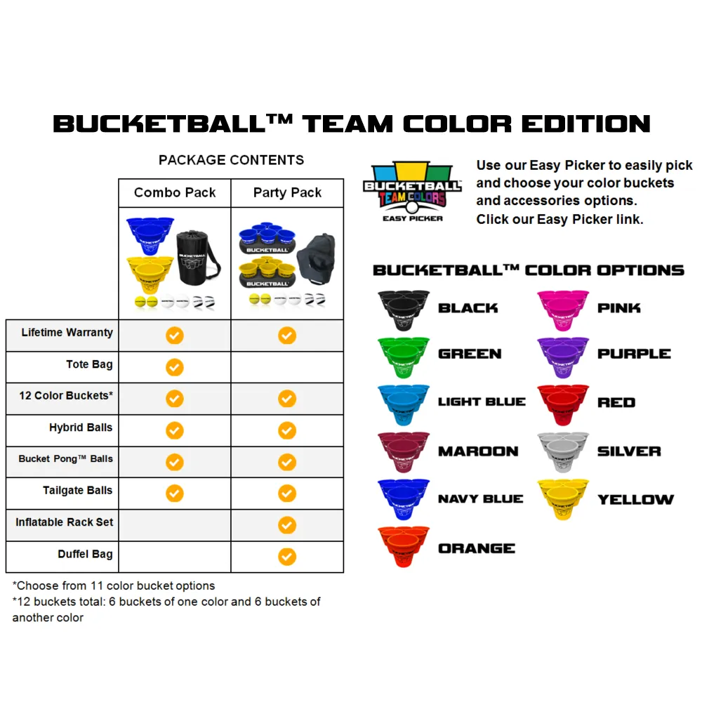 BucketBall - Team Color Edition - Party Pack (Orange/Orange)