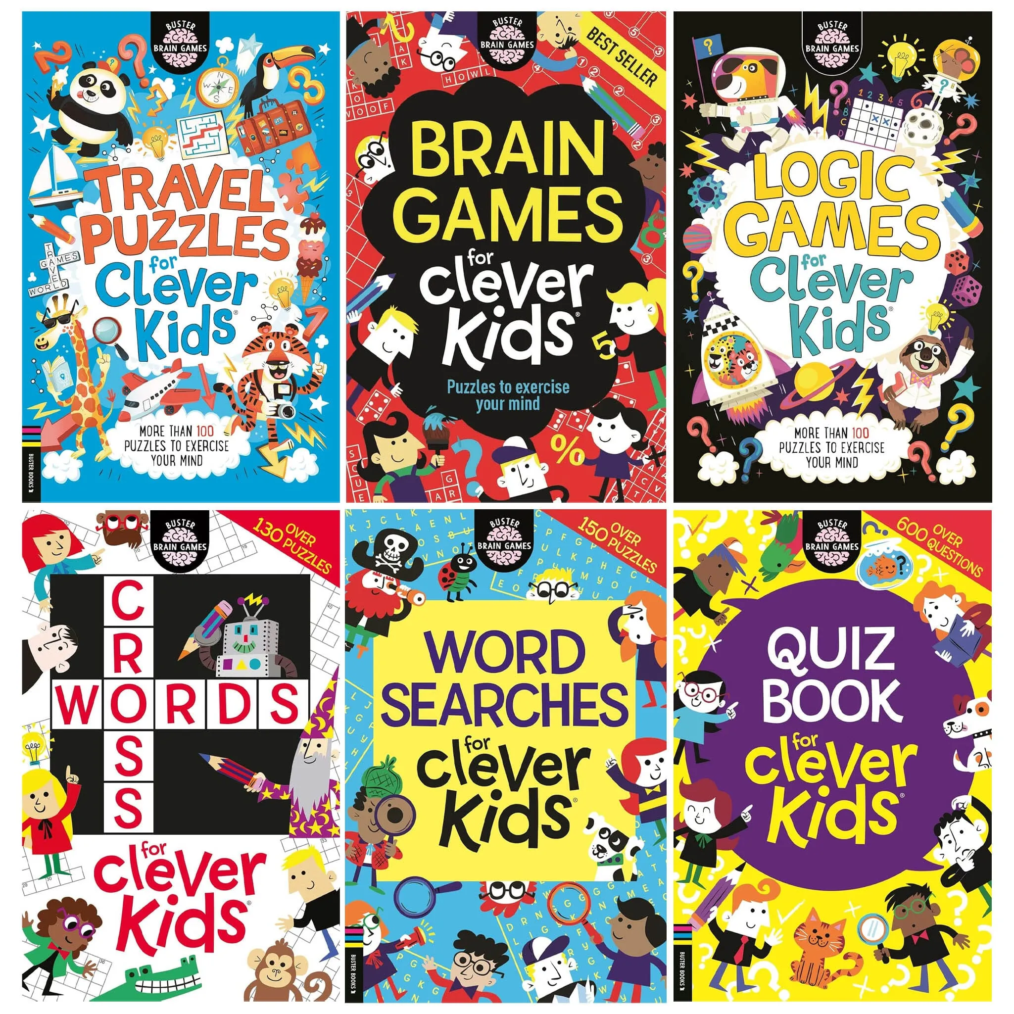 Clever Kids Brain Games By Gareth Moore & Chris Dickason 6 Books Collection Set - Ages 6-12 - Paperback