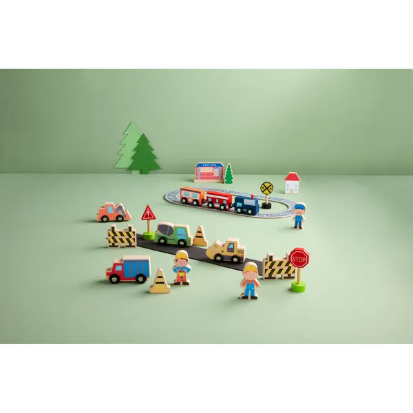 Construction Wood Toy Set