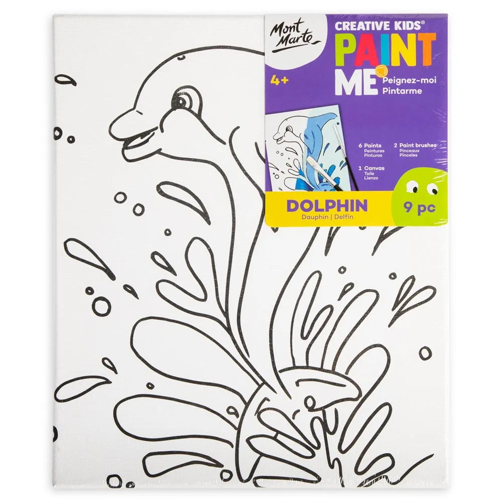 Creative Kids Paint Me Set 9pc - Dolphin