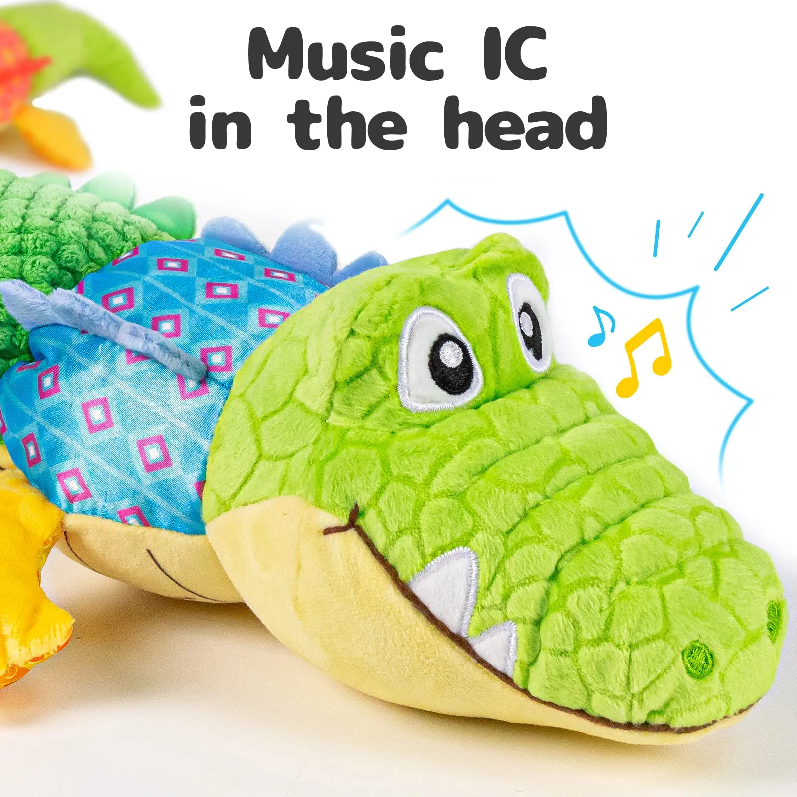 Cuddle Companion: Musical Infant Activity Toy with Teether, Rattle & Crinkles for Engaging Playtime