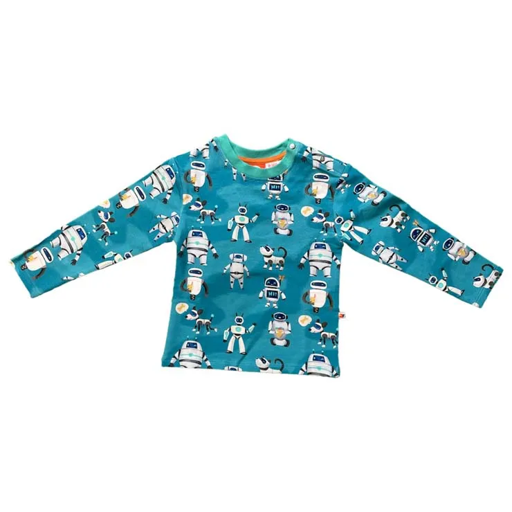 Curious Stories Long Sleeved Sweat T Shirt - Robots