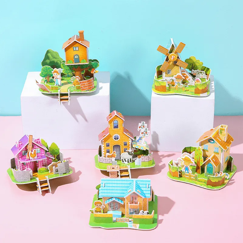 DIY 3D House Puzzles Fun and Creative Delight Await