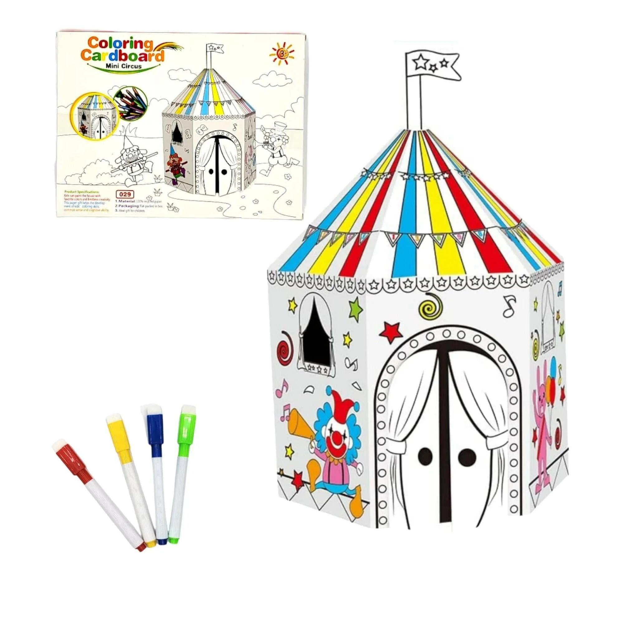 DIY Circus Coloring Card
