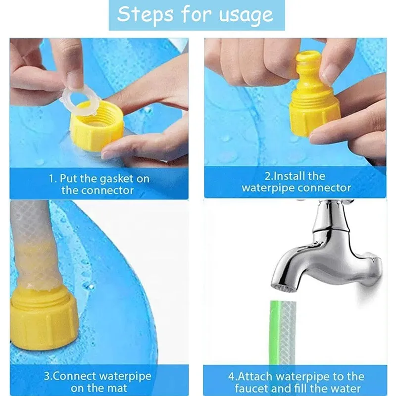 Dog Sprinkler Outdoor Toys Dog -Swimming Mat Anti-Slip Dog Pool Splash  Pad