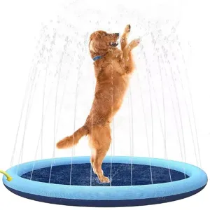 Dog Sprinkler Outdoor Toys Dog -Swimming Mat Anti-Slip Dog Pool Splash  Pad