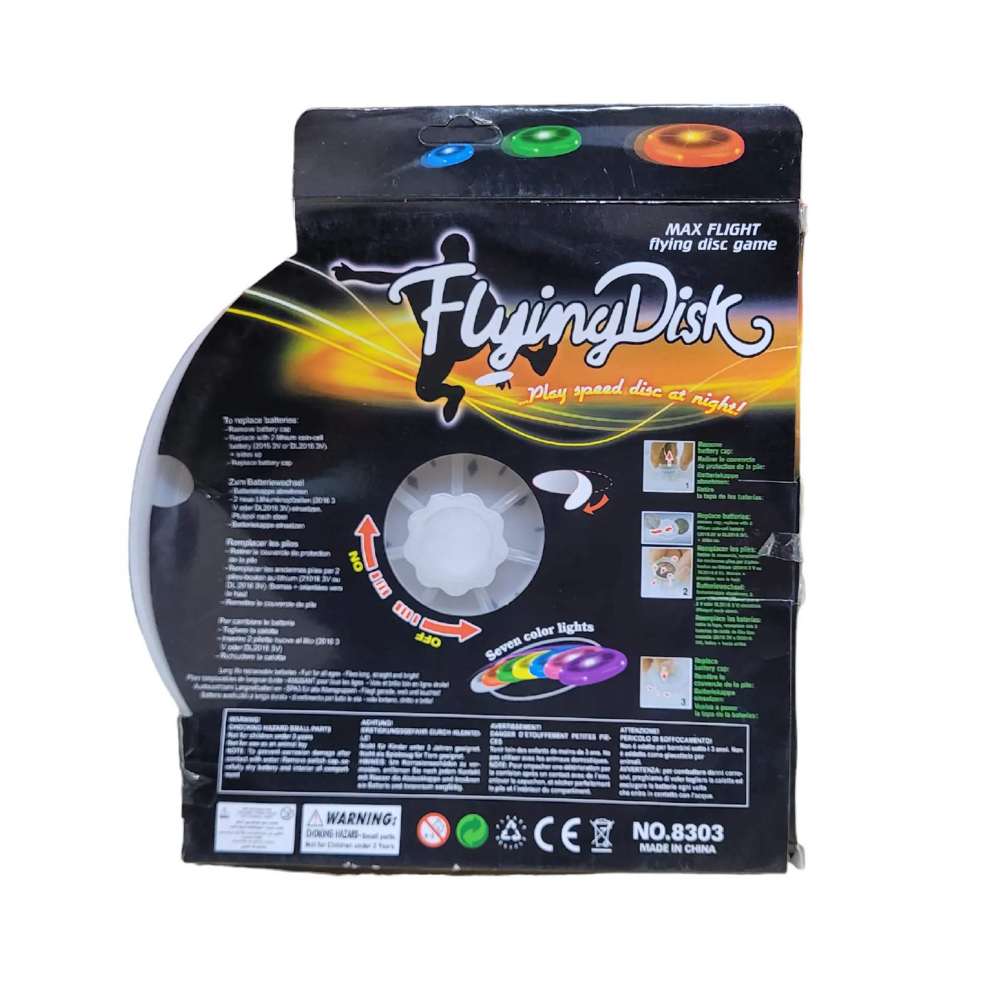 Flying Disk Flashing LED Frisbee - Bargain Basement
