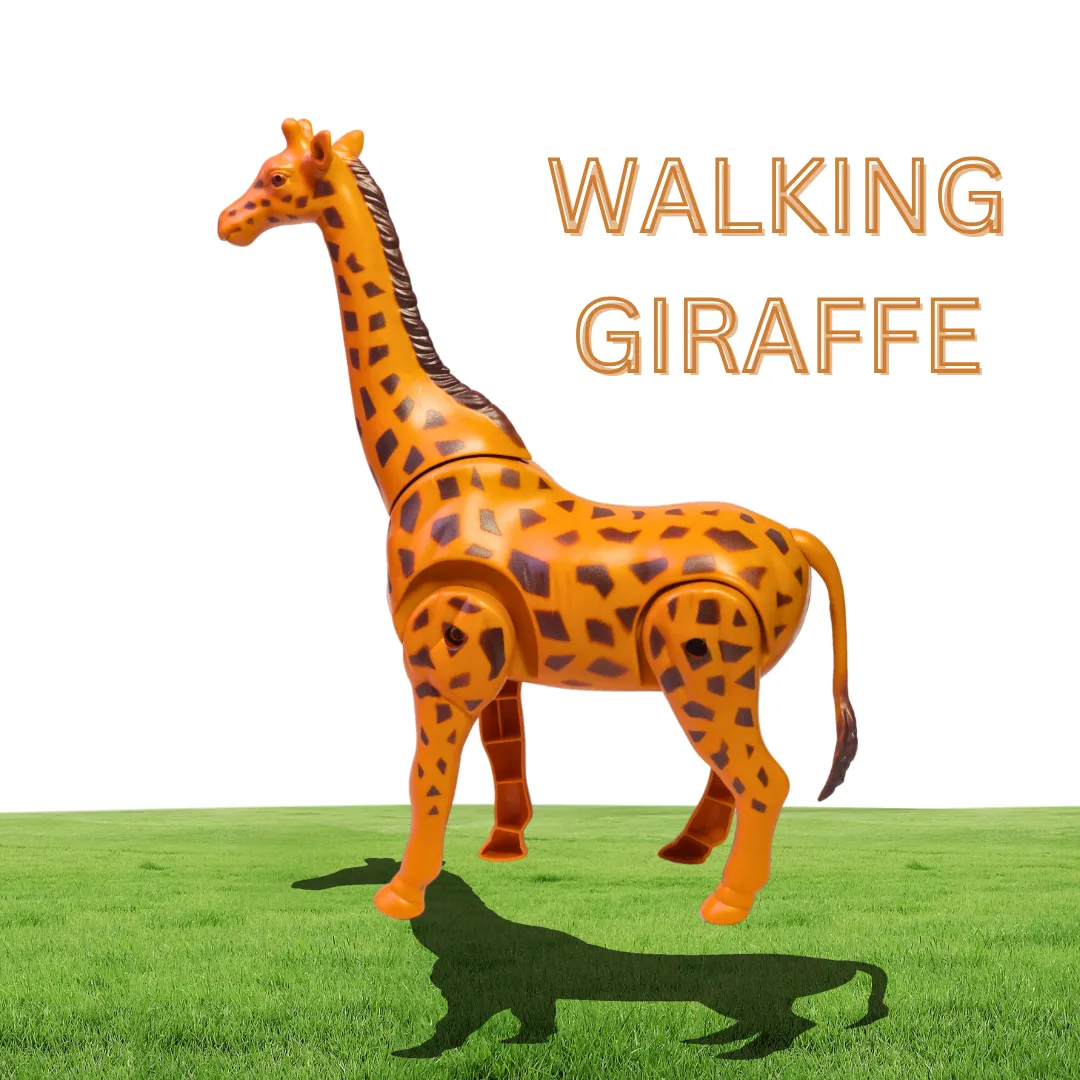 Giraffe Animal Figure Toy with Walking and Realistic Sound, for 2  Years