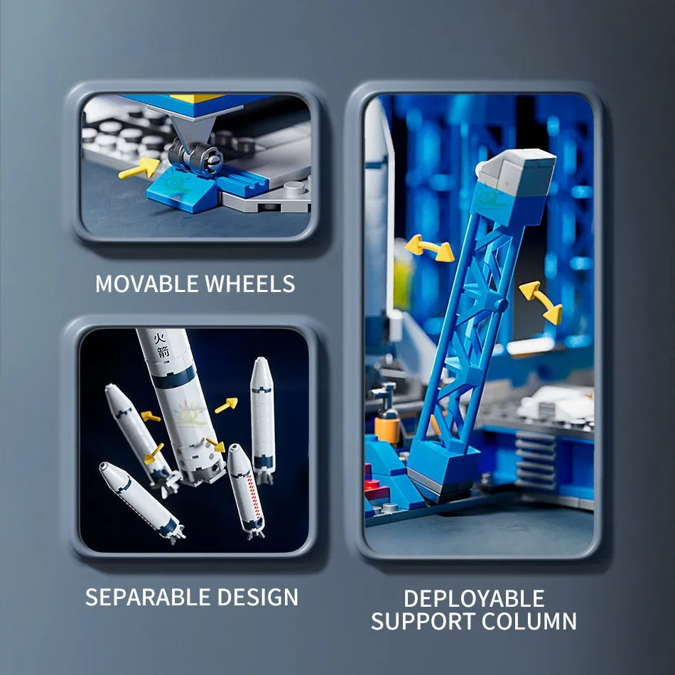 HUIQIBAO Space Aviation Manned Rocket Building Blocks