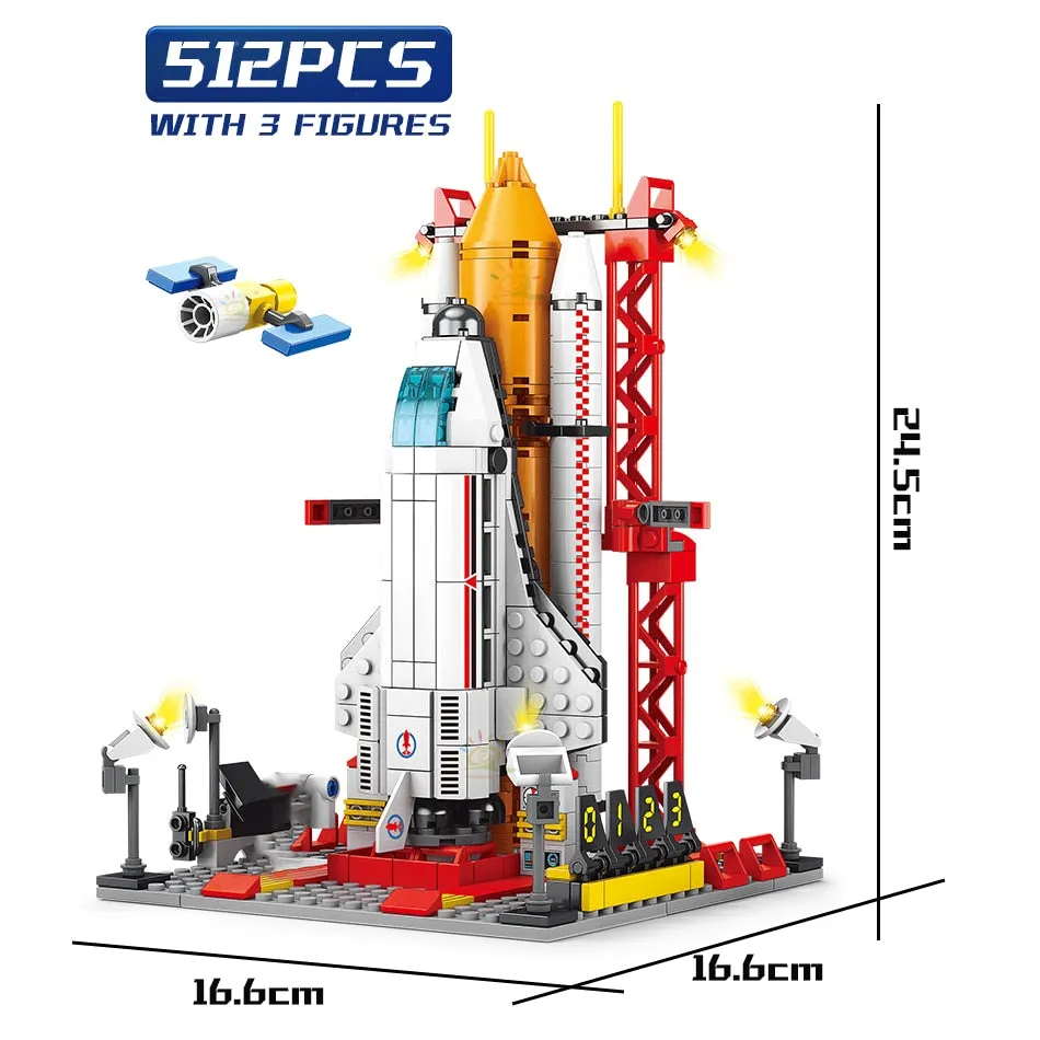 HUIQIBAO Space Aviation Manned Rocket Building Blocks
