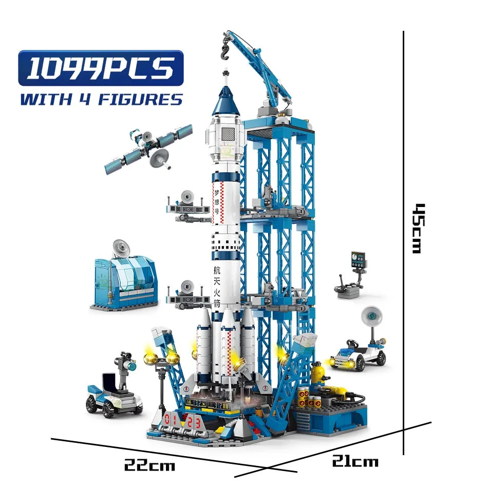 HUIQIBAO Space Aviation Manned Rocket Building Blocks