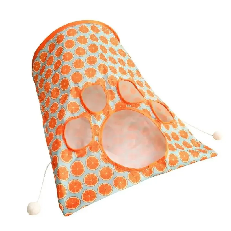 Interactive Cat Tunnel Toy with Chewable Features and Plush Toys