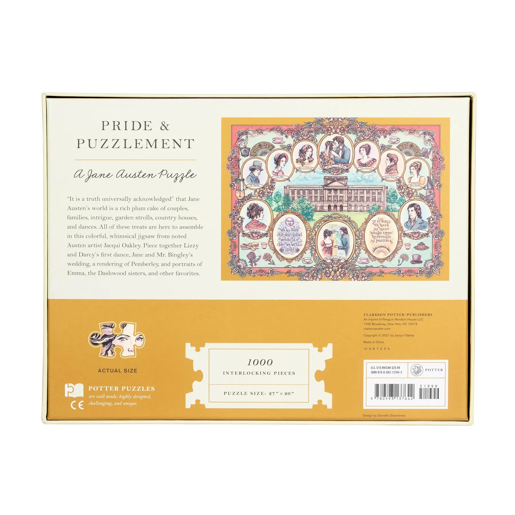 Jane Austen Jigsaw Puzzle - Pride and Puzzlement 1000 piece
