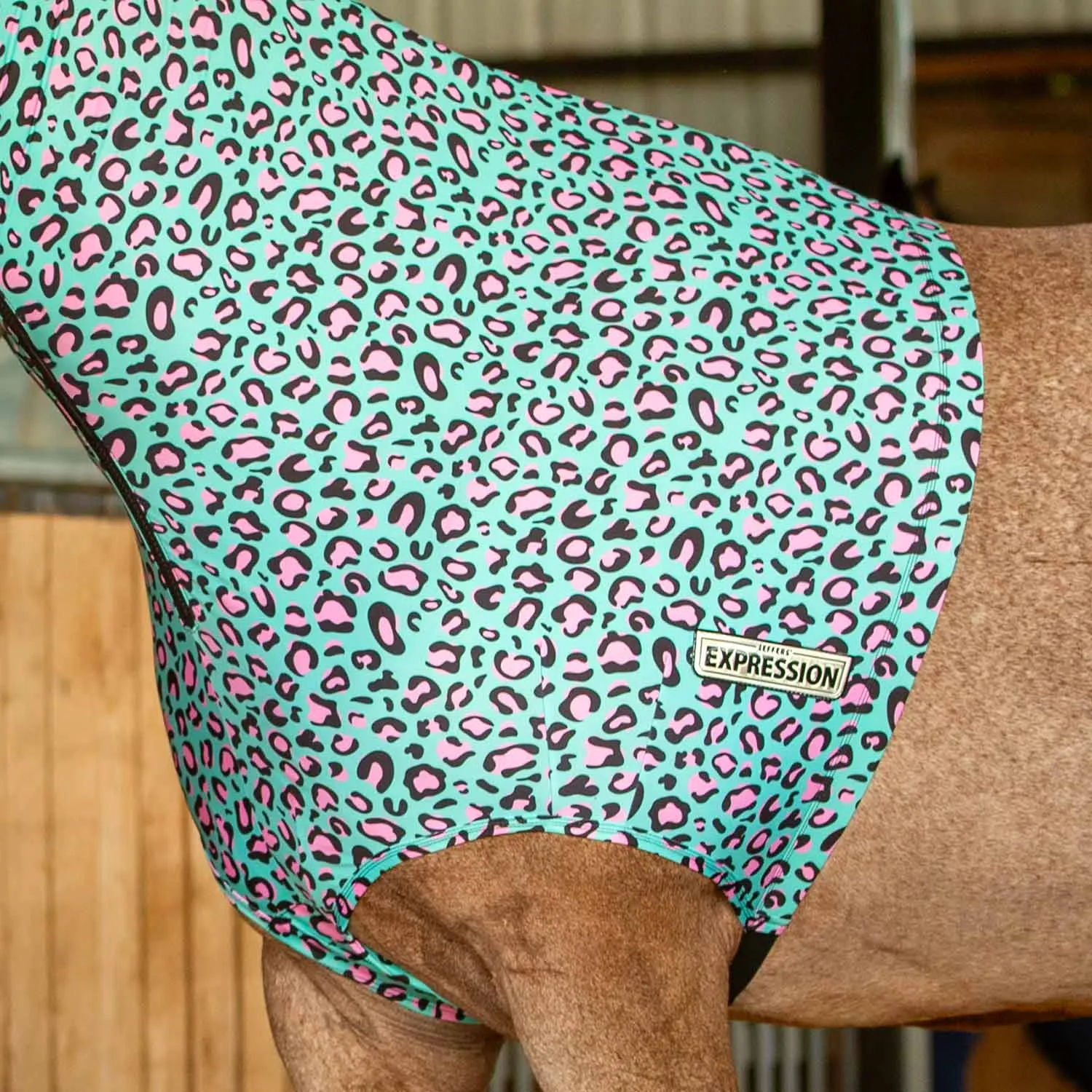 Jeffers Expression Lycra Hood, Party Cheetah