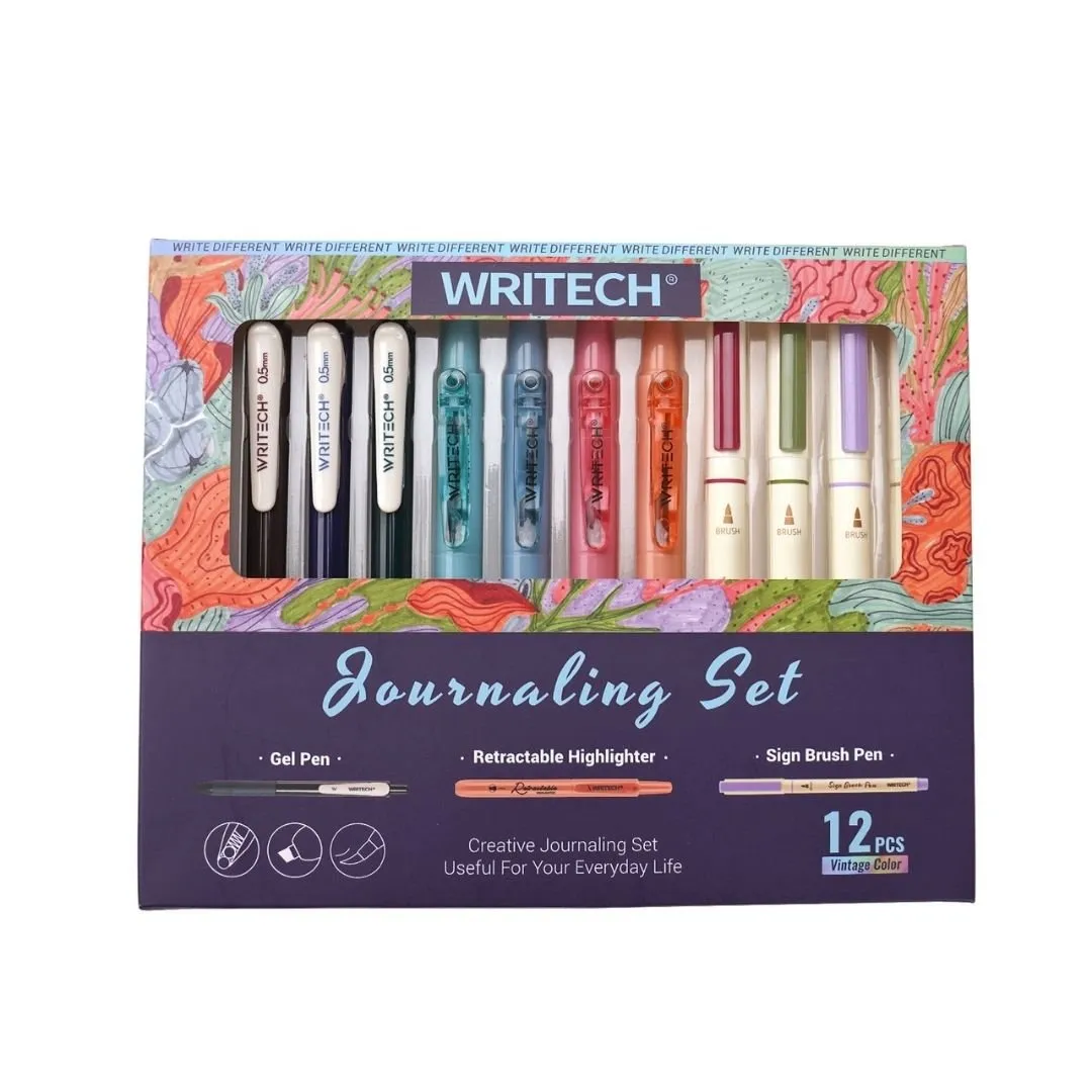 Journaling Pen Set 12 pcs Vintage Colours