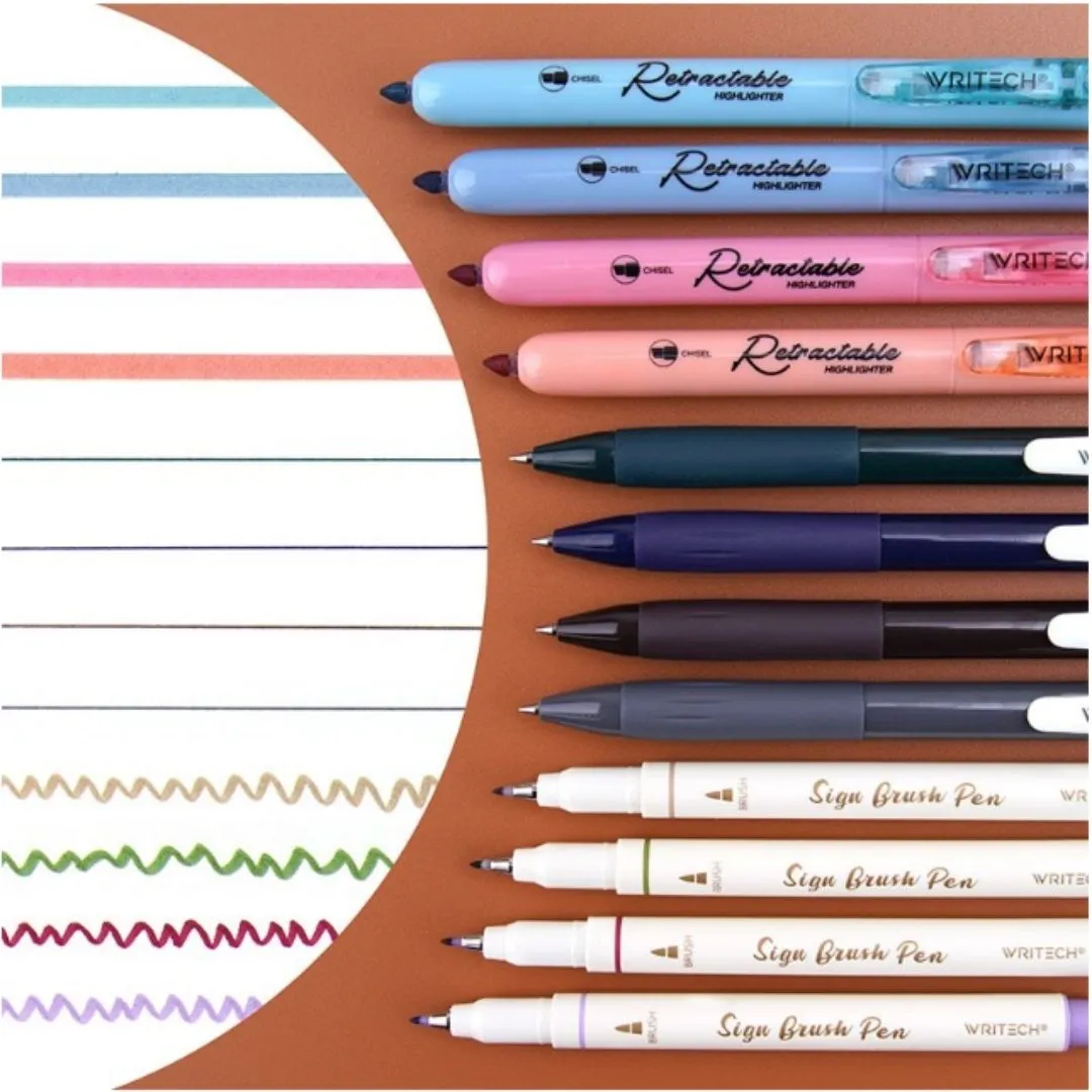 Journaling Pen Set 12 pcs Vintage Colours