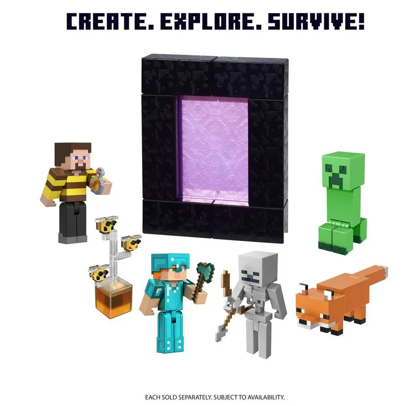 Minecraft Craft-A-Block Figure Build-A-Portal Steve