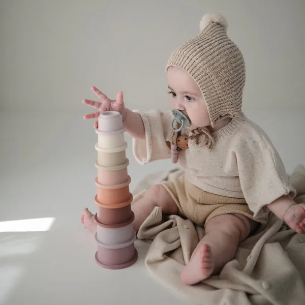 Mushie Stacking Cups Toy Petal