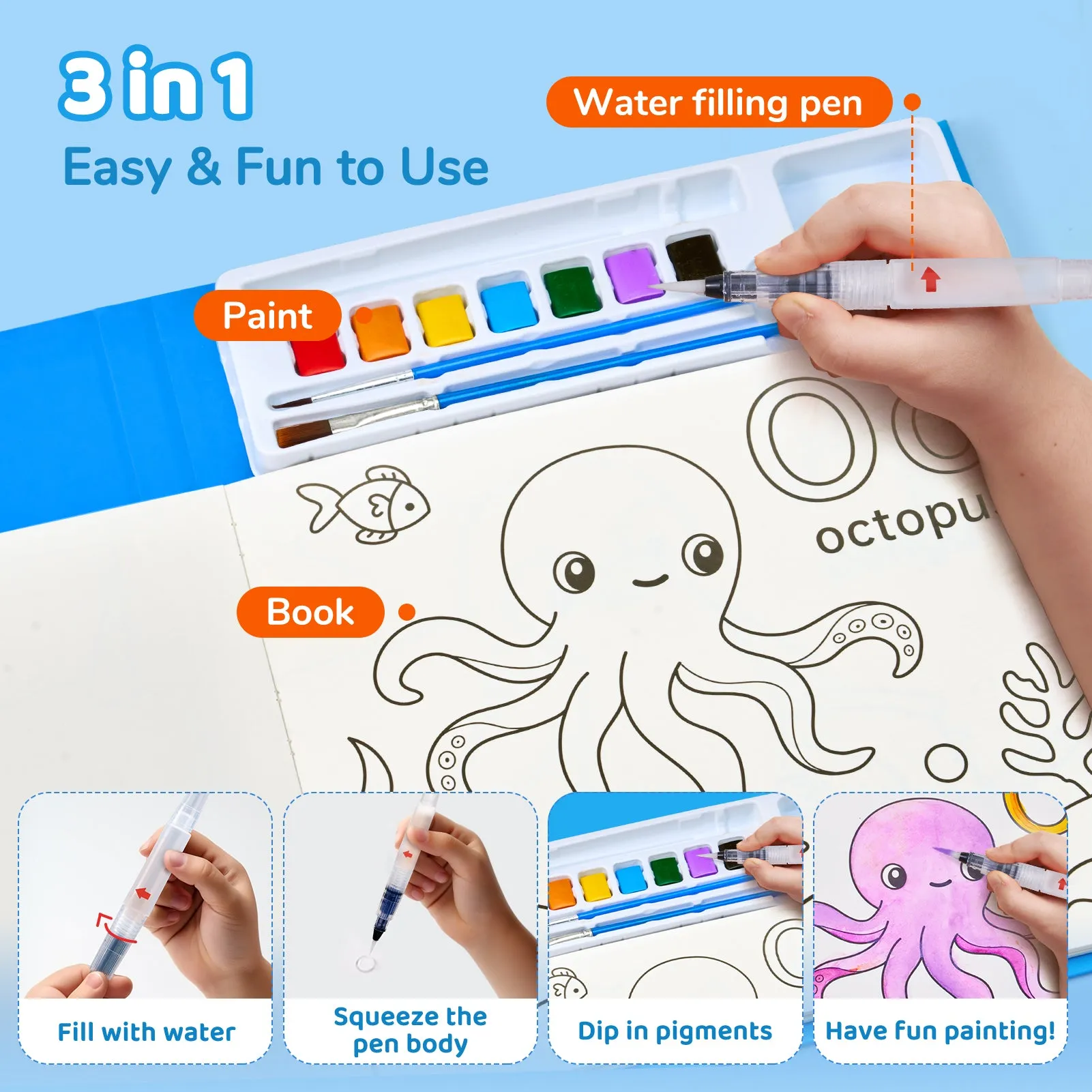Paint with Water Coloring Books