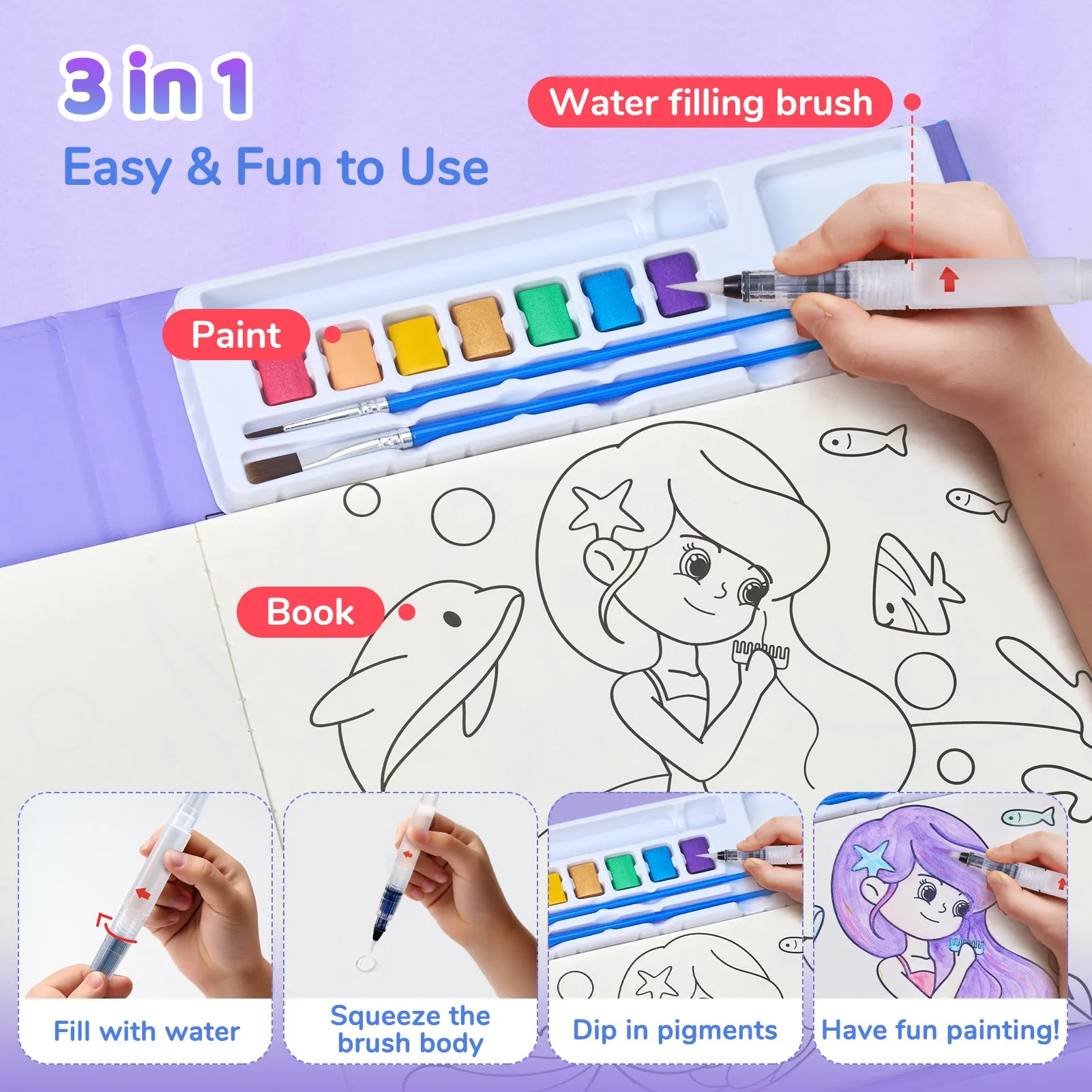 Paint with Water Coloring Books