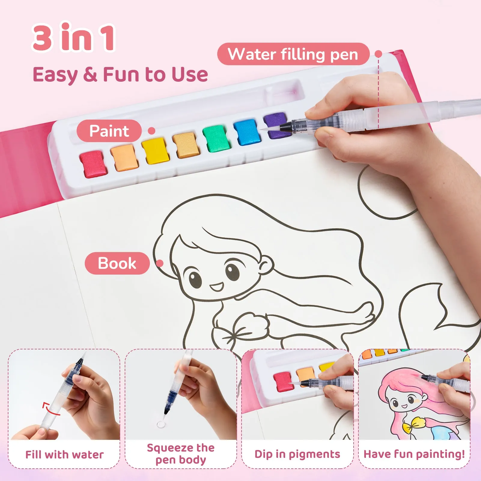 Paint with Water Coloring Books