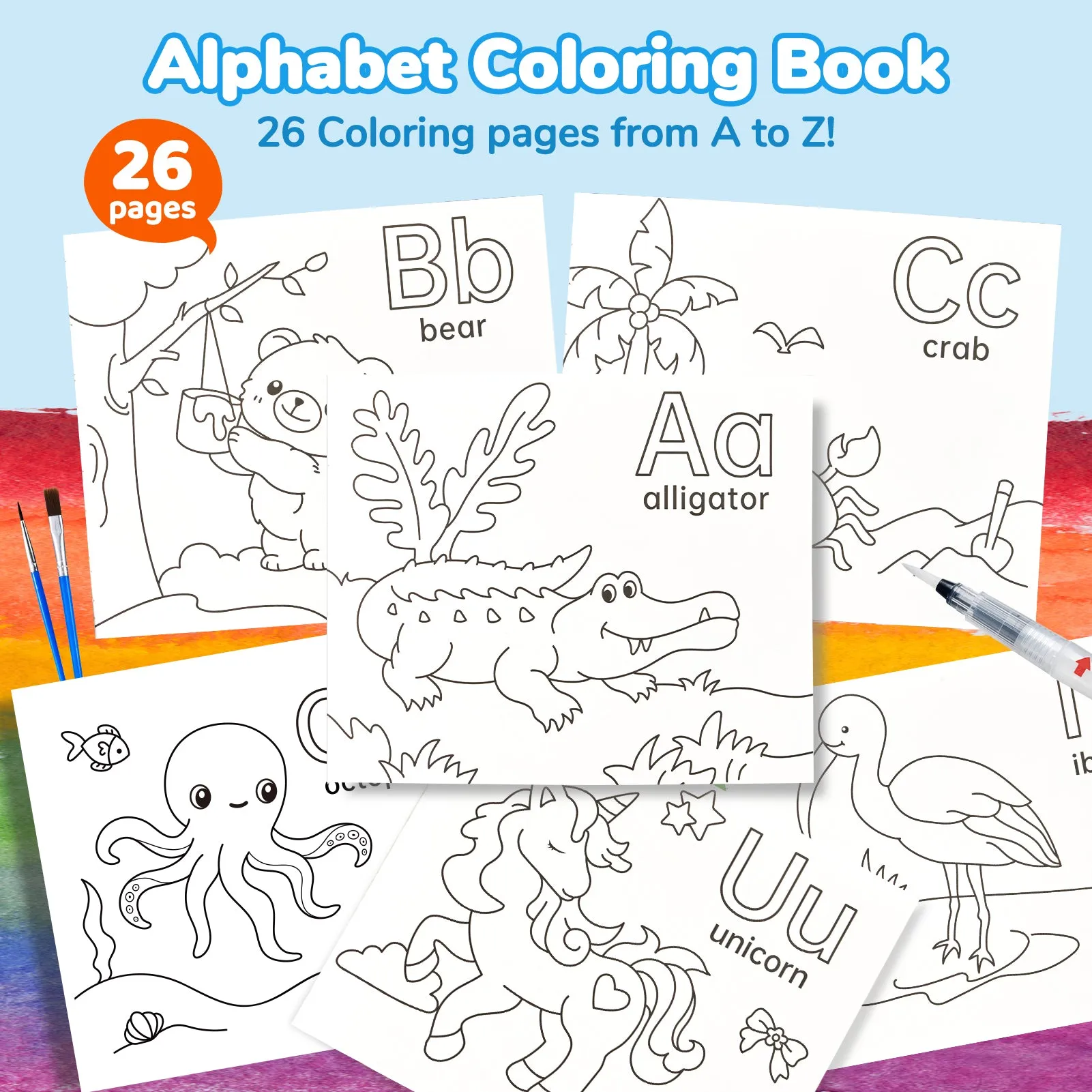 Paint with Water Coloring Books
