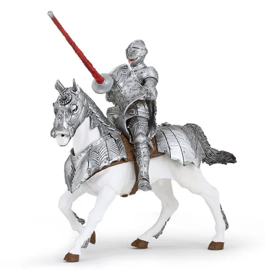 Papo Hand Painted Figurine Medieval Fantasy Horse in Armour - Collectible for Children Suitable for Boys and Girls - from 3 Years Old