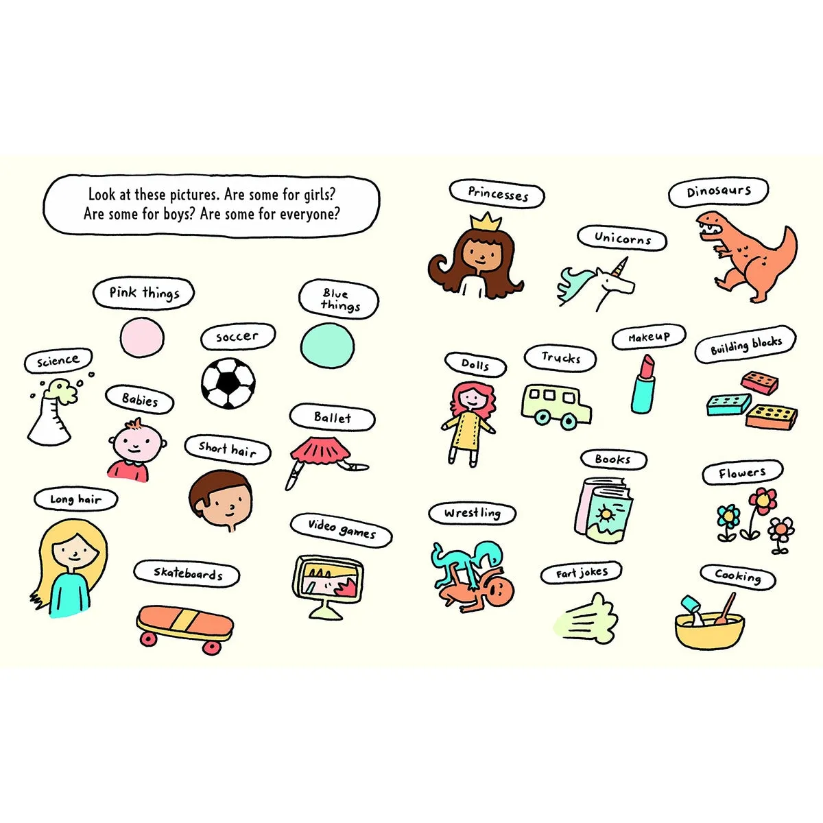 pink, blue, and you: questions for kids about gender stereotypes