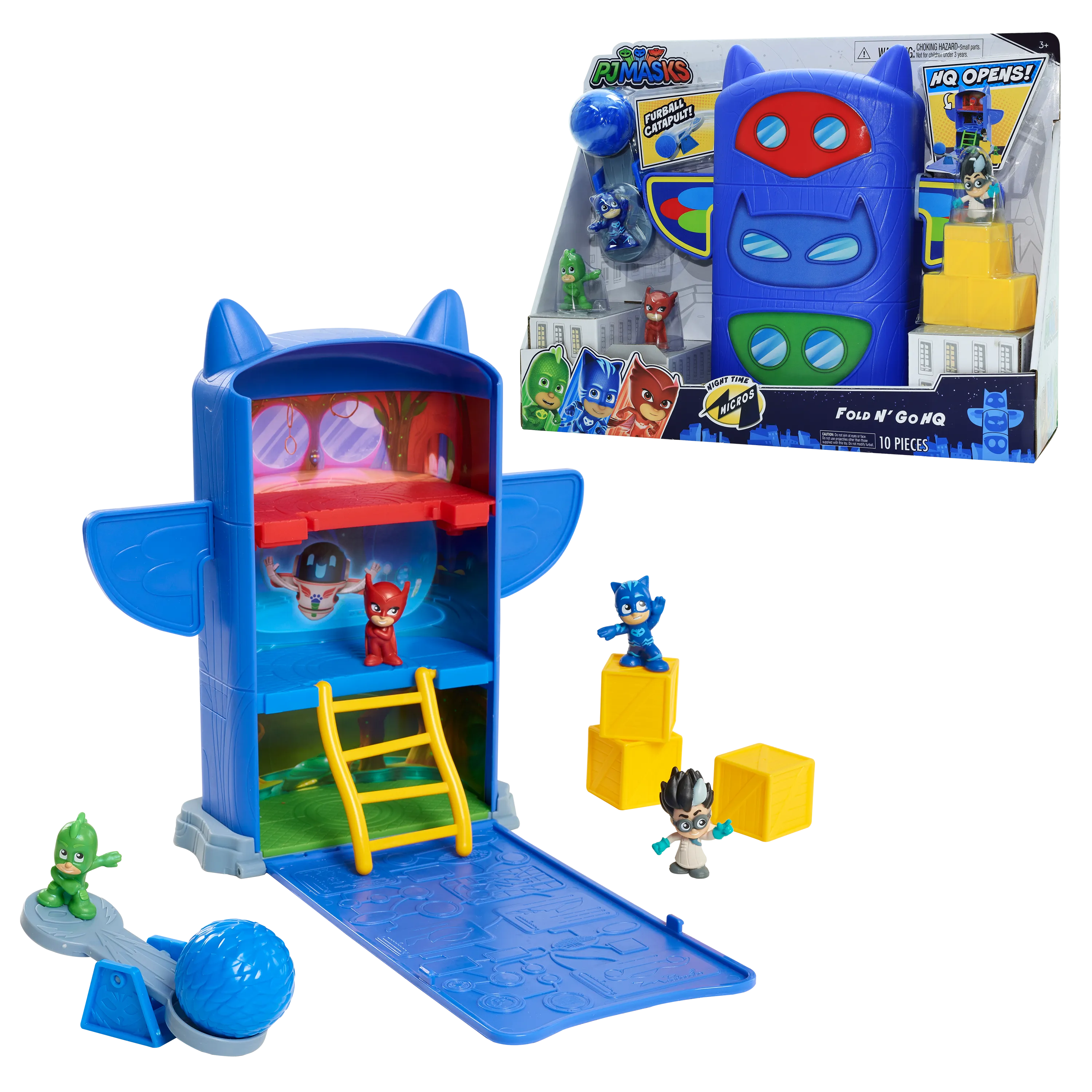 Pj Masks Night Time Micros Fold N' Go Hq