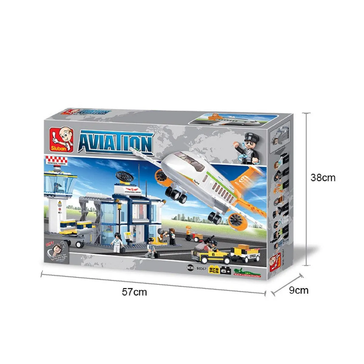 Sluban Aviation-International Airport Building Blocks For Ages 6 