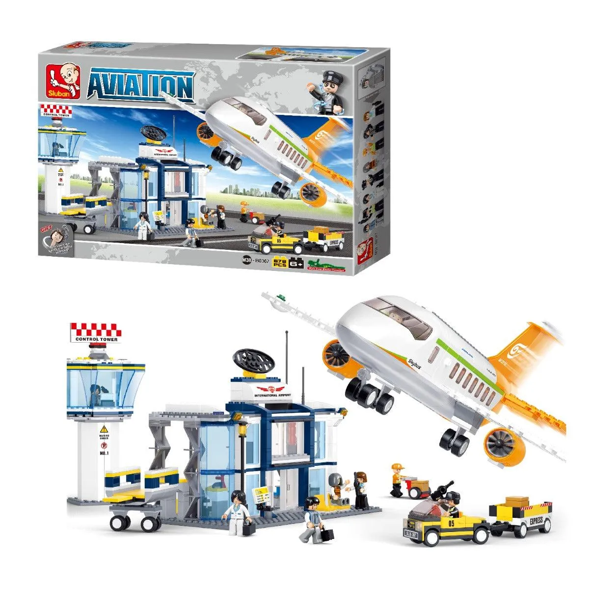 Sluban Aviation-International Airport Building Blocks For Ages 6 