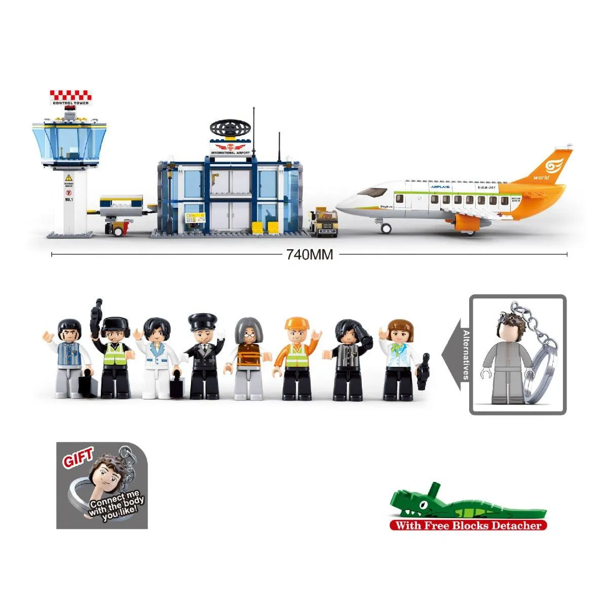 Sluban Aviation-International Airport Building Blocks For Ages 6 