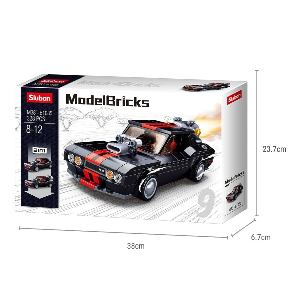 Sluban MODIFIED CAR 2IN1 Building Blocks For Ages 8 