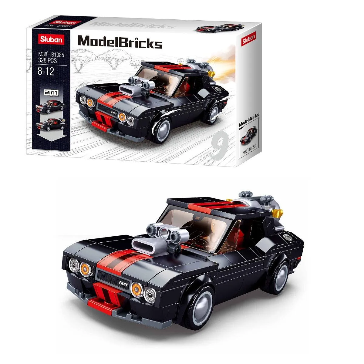 Sluban MODIFIED CAR 2IN1 Building Blocks For Ages 8 