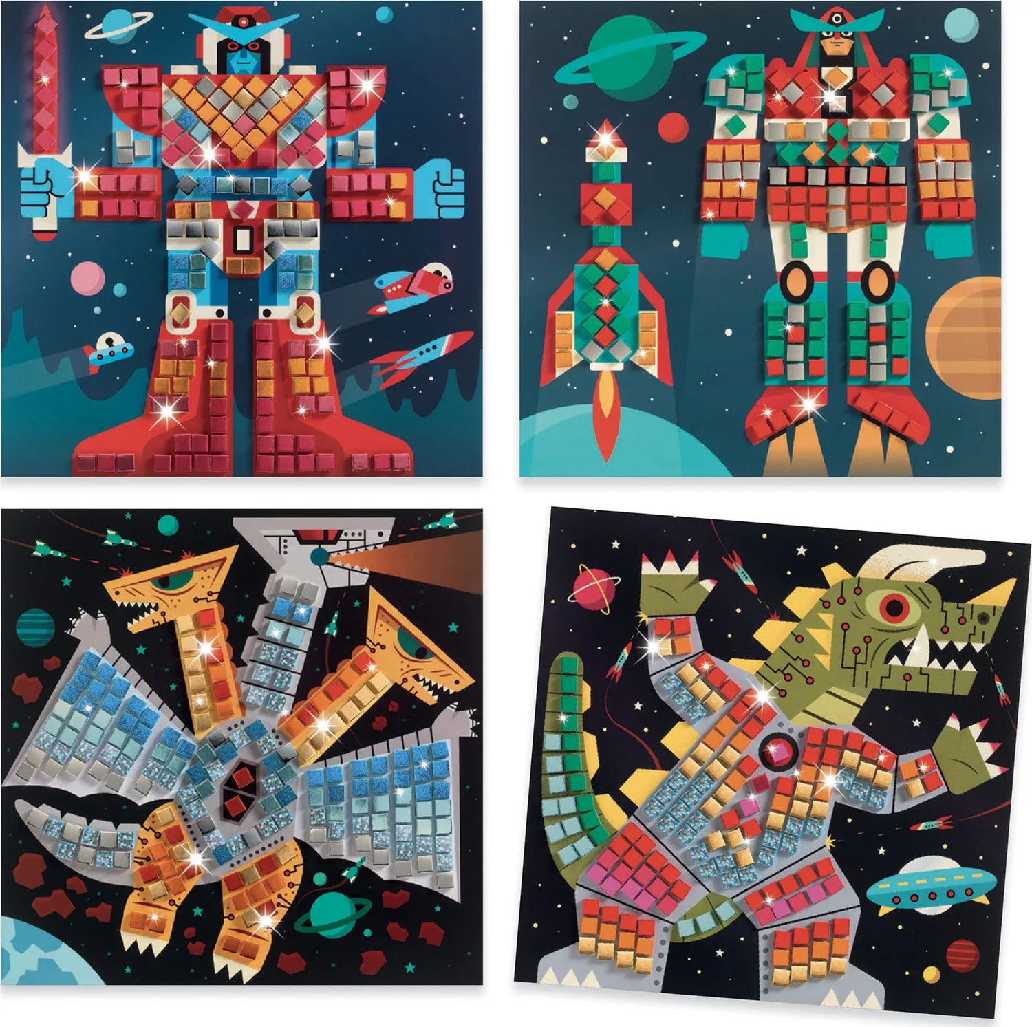 Space Battle Sticker Mosaic Kit