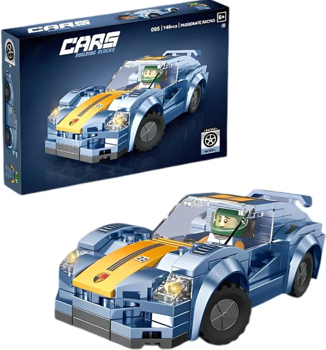 Speed Racer GT Building Blocks Set Blue - 146 pieces