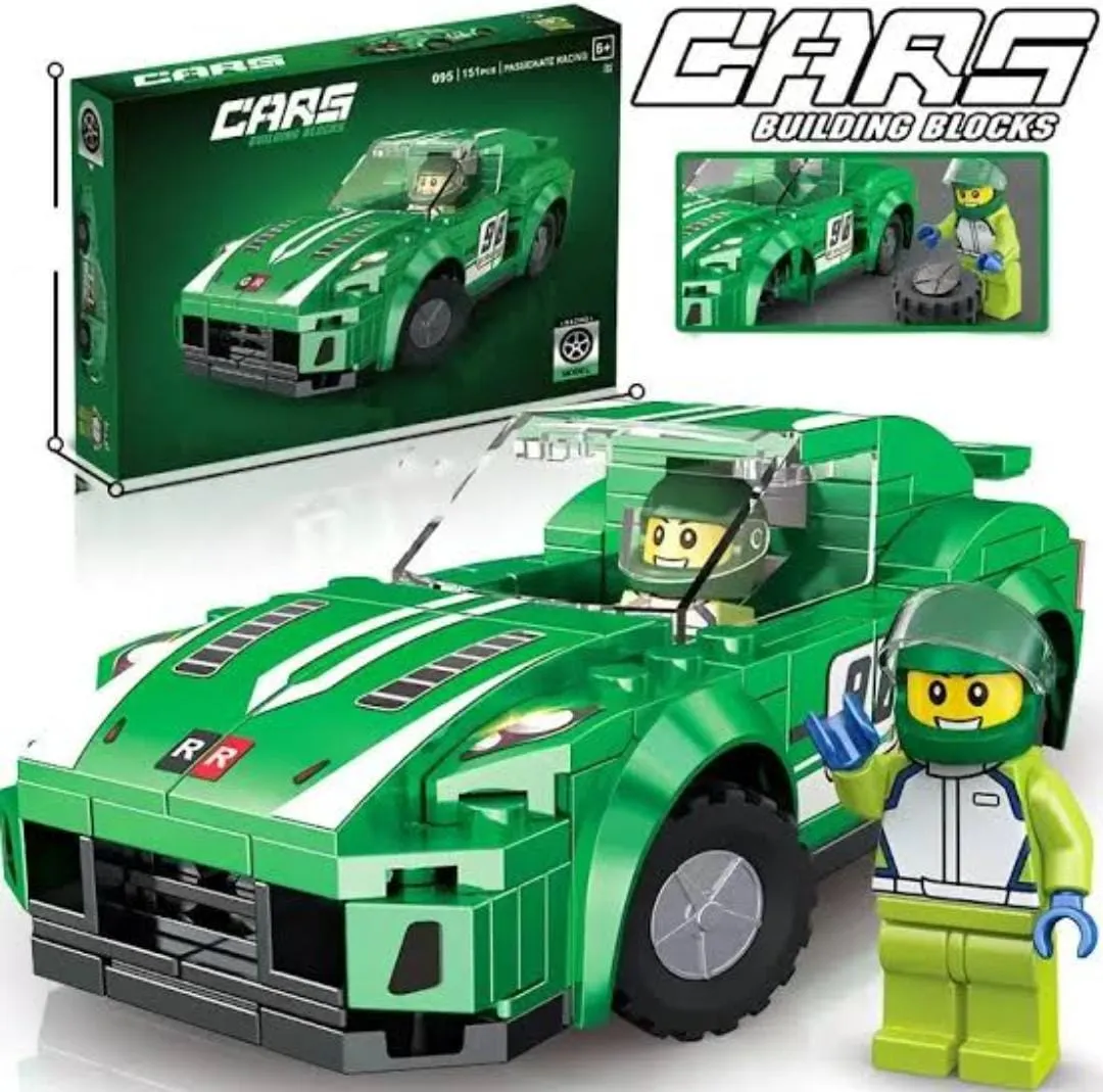 Speed Racer GT Building Blocks Set Green - 151 pieces