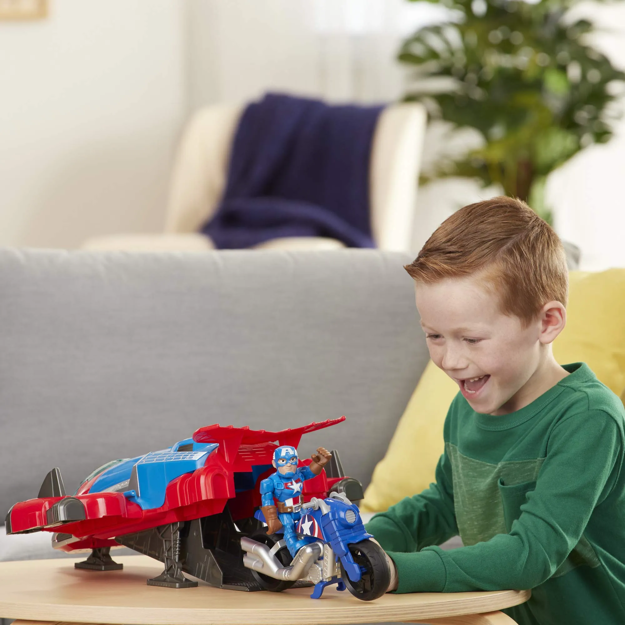 Super Hero Adventures Playskool Heroes Marvel Spider-Man Jetquarters, 5-Inch Action Figure And Vehicle Set, Toy Jet, Collectible Toys For Kids Ages 3 And Up Multicolor