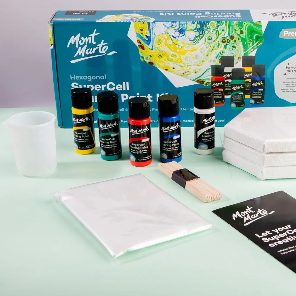 SuperCell Pouring Paint Kit Premium 23pc