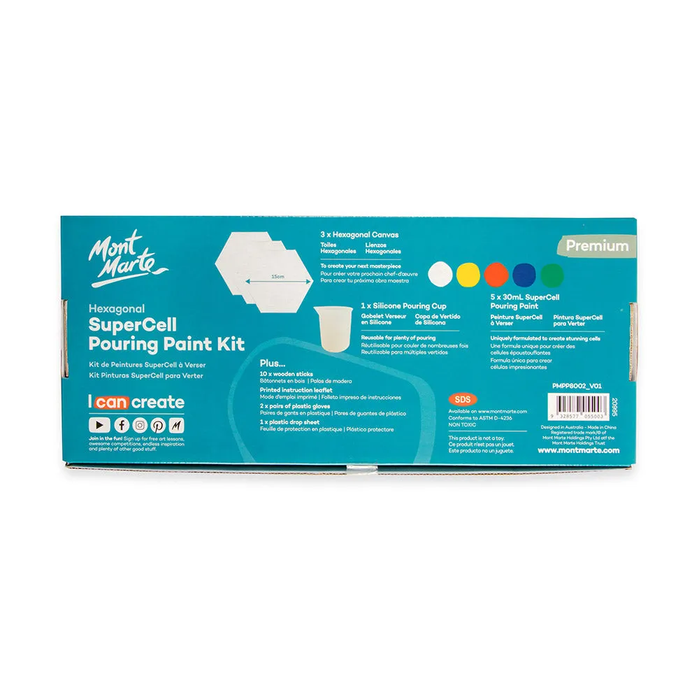 SuperCell Pouring Paint Kit Premium 23pc