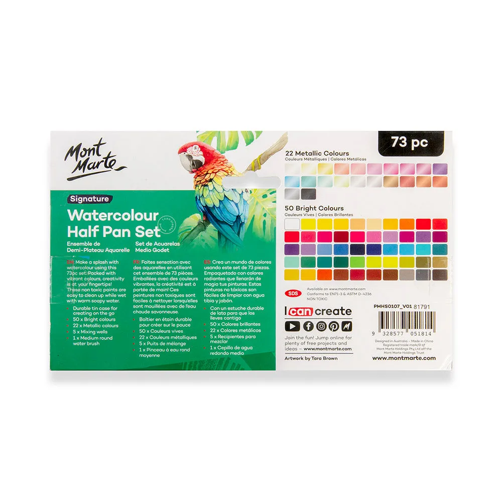Watercolour Half Pan Set Signature 73pc