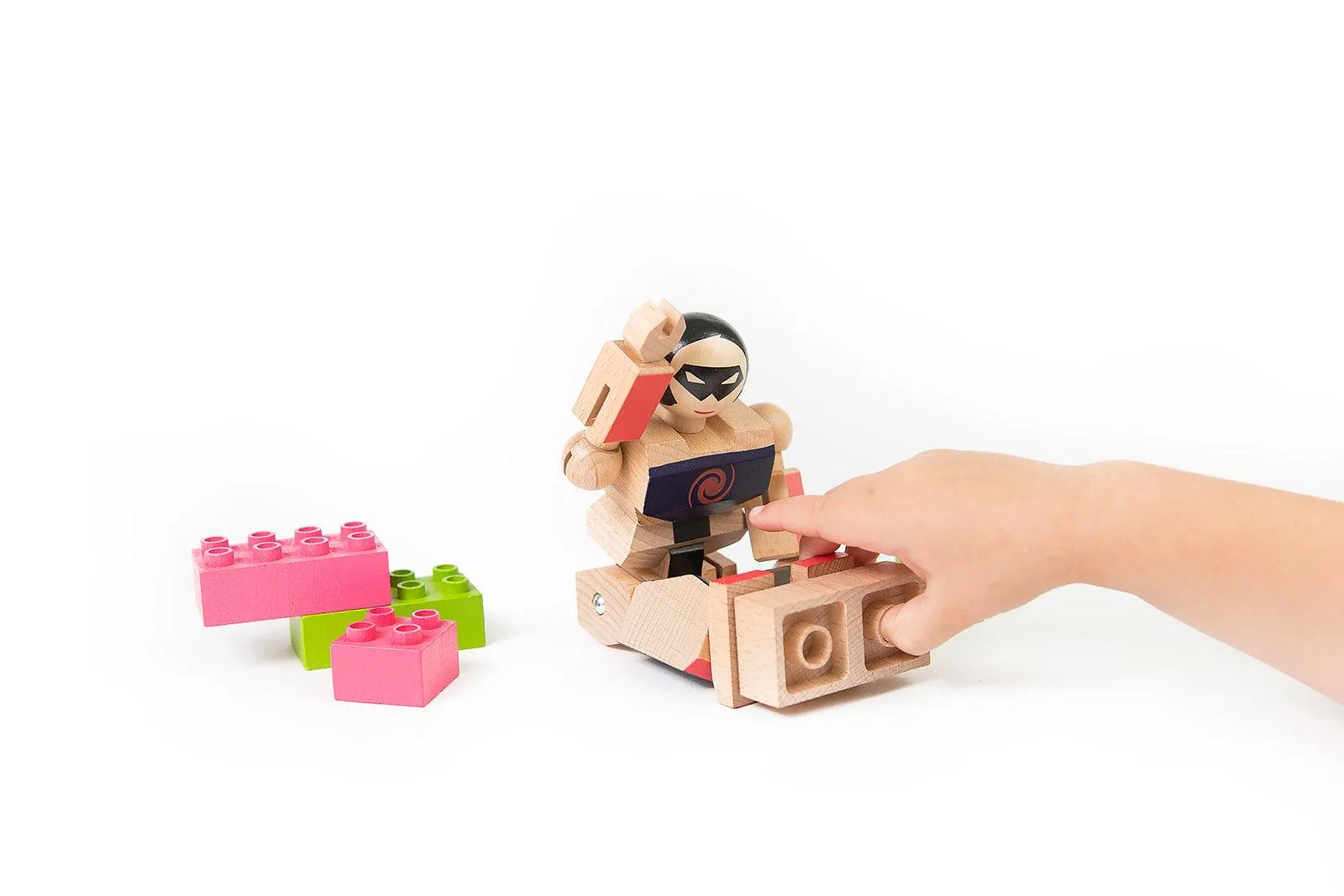 Wood Action Figure Playhard Heroes #4 Spruce