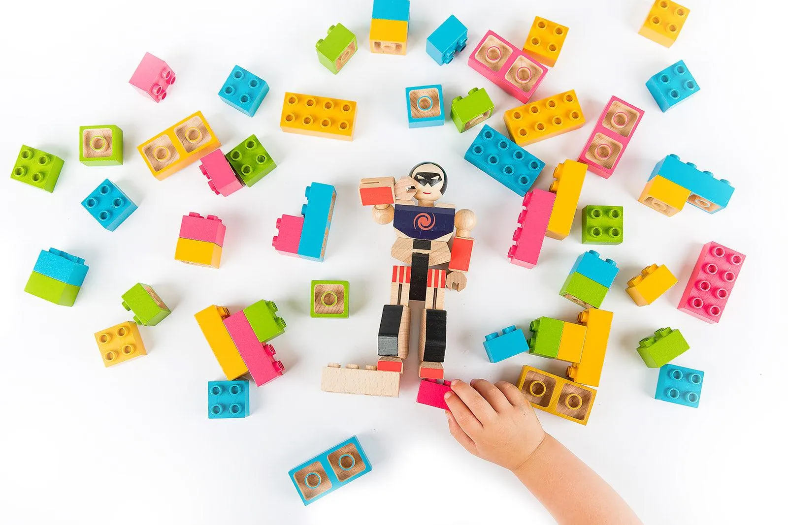 Wood Action Figure Playhard Heroes #4 Spruce