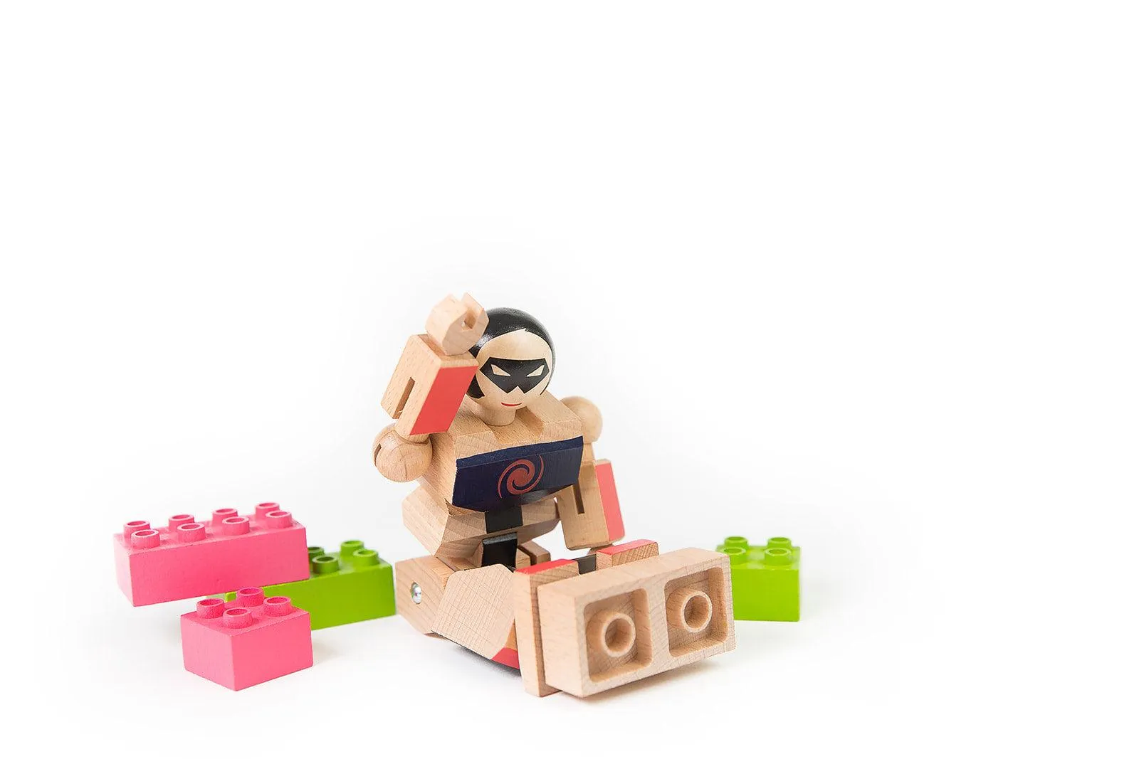 Wood Action Figure Playhard Heroes #4 Spruce