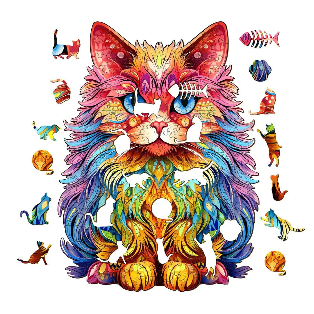 Woodbests - Persian Cat-3 Wooden Jigsaw Puzzle (160-200pcs)